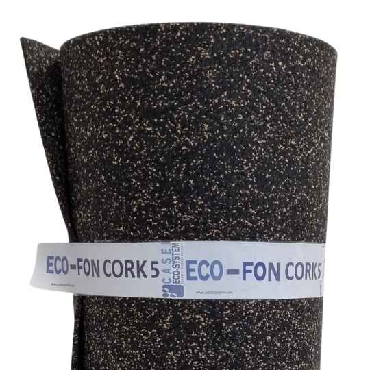 ECO-BUILDING 7 ECO-FON CORK, Schalldämmung aus Recyclinggummi und Kork