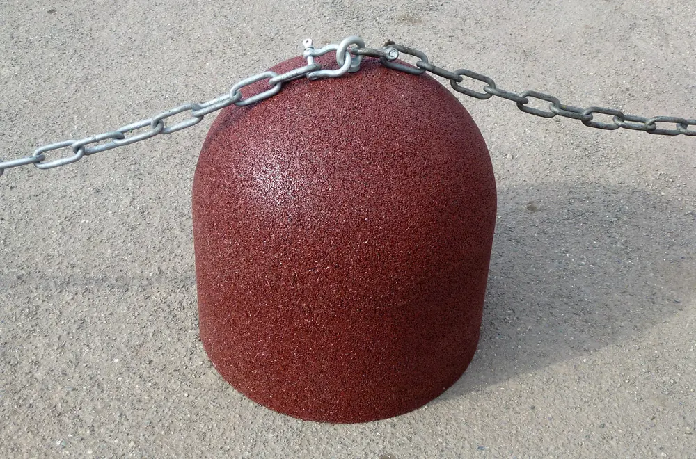 ECO-BOLLARD SPHERE rosso con collegamento a catena