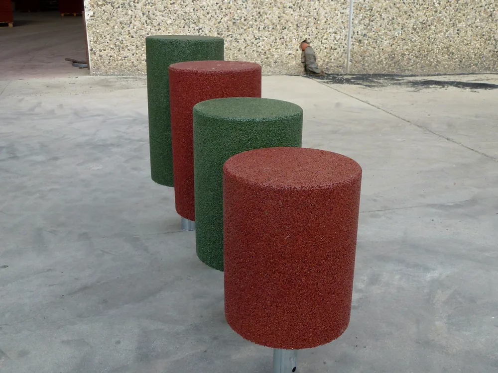 ECO-DRUM 8 Secuencia de ECO-DRUM rojos y verdes de diferentes alturas