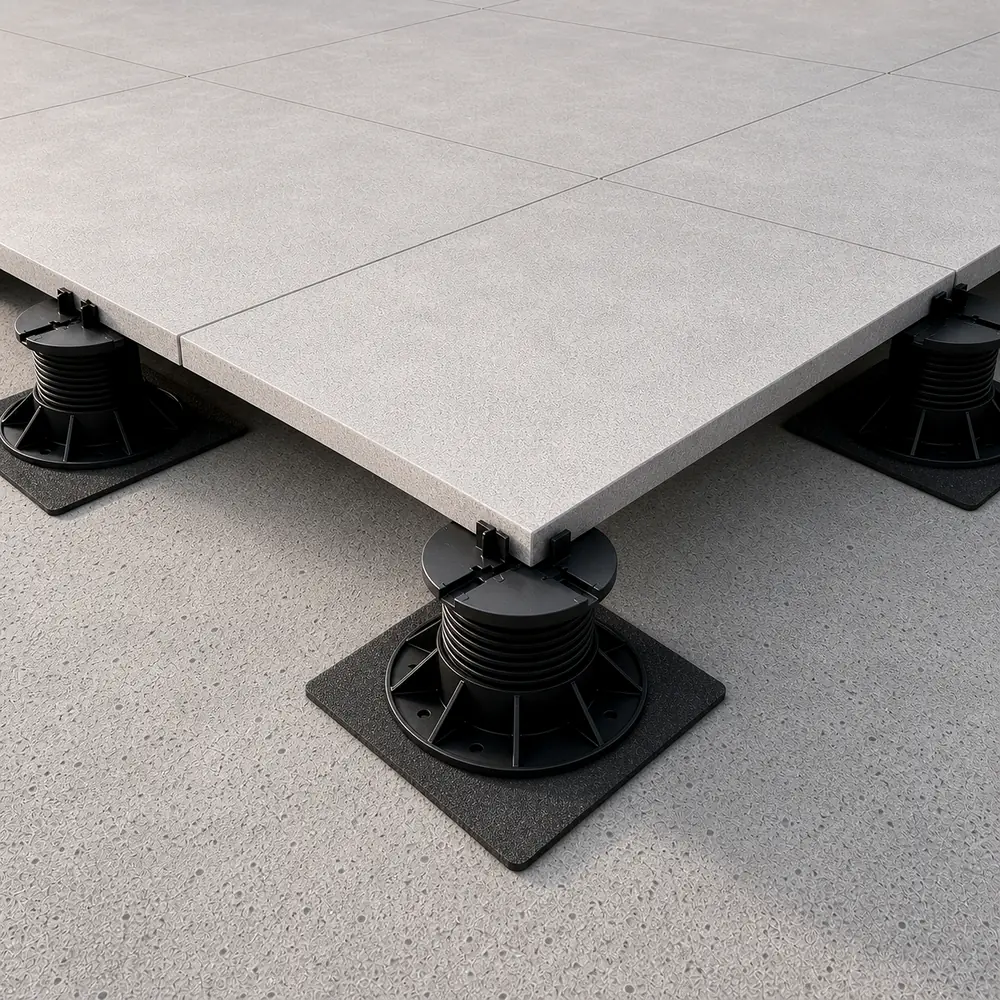 ECO-FON MAT 3 ECO-FON MAT sotto supporti regolabili di un pavimento sopraelevato
