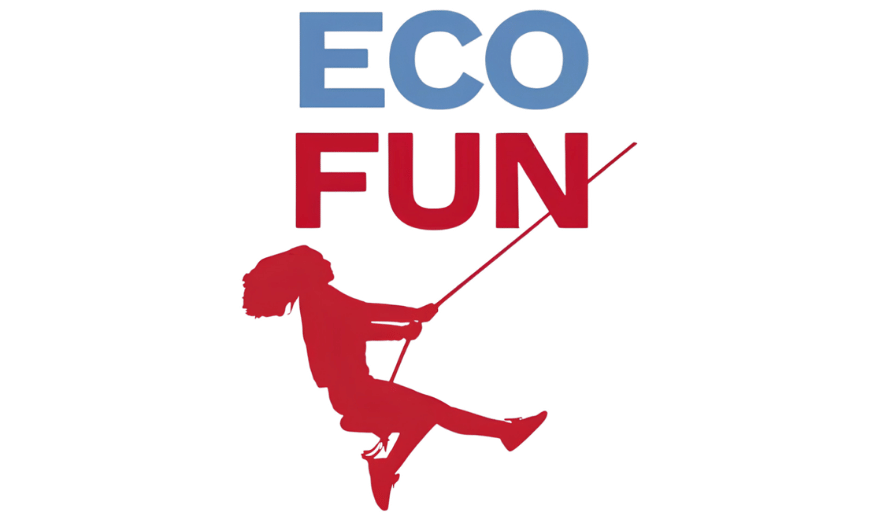 Logo ECO-FUN, famiglia Casei Eco-System per pavimentazioni antitrauma e accessori per aree gioco
