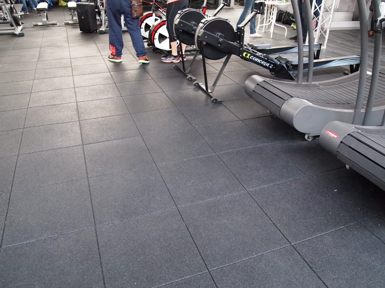 ECO-GYM TOP 3 ECO-GYM TOP-Bodenbelag im Cardio-Bereich mit Laufbändern und Rudergeräten
